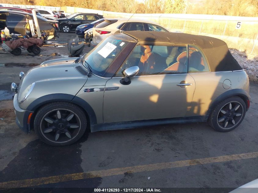 2007 Mini Cooper S VIN: WMWRH33527TL95720 Lot: 41126293