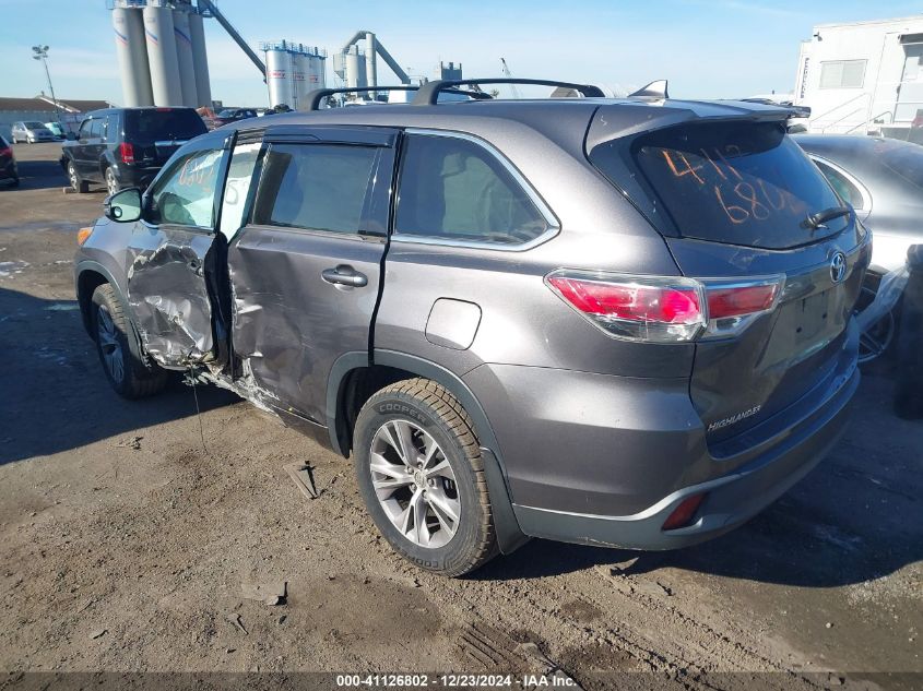 VIN 5TDBKRFH3ES061383 2014 TOYOTA HIGHLANDER no.3