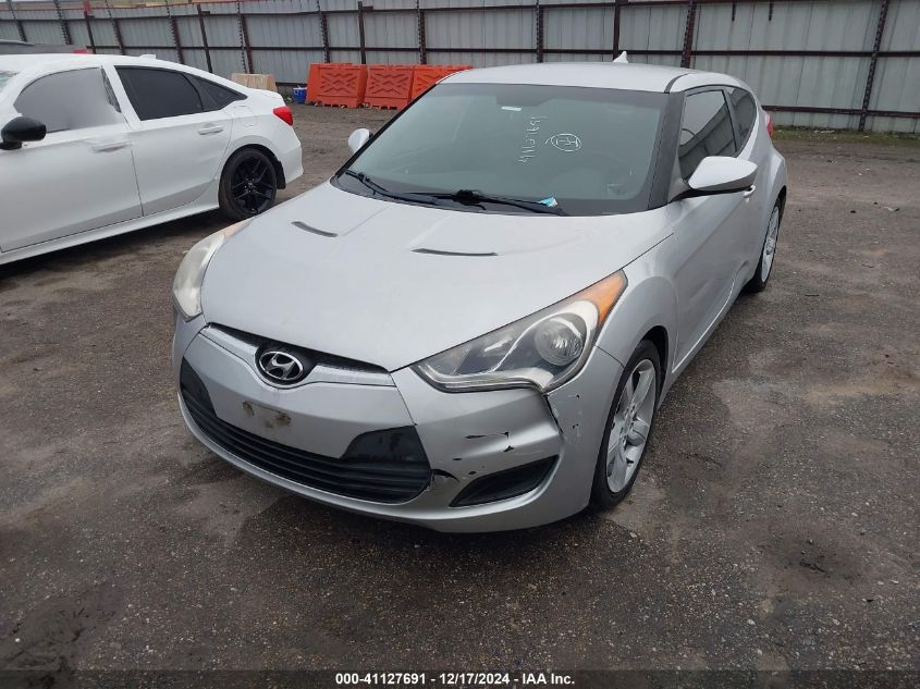 2012 Hyundai Veloster Base W/Gray VIN: KMHTC6AD8CU048878 Lot: 41127691