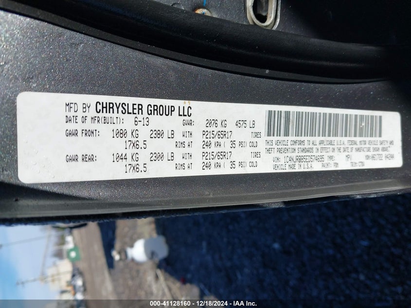 2014 JEEP PATRIOT SPORT - 1C4NJRBB5ED574695