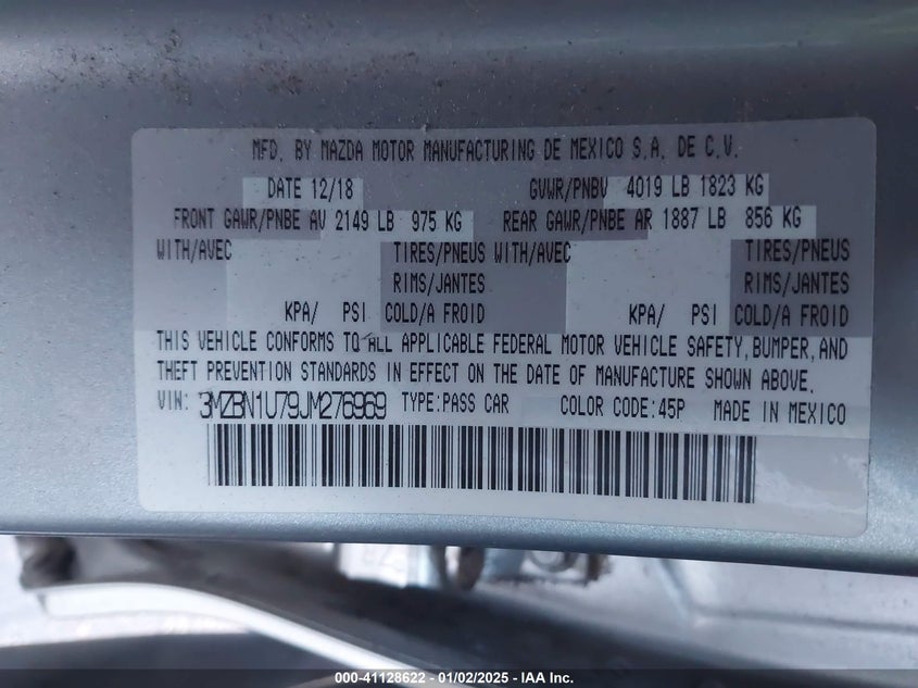 2018 MAZDA MAZDA3 SPORT - 3MZBN1U79JM276969