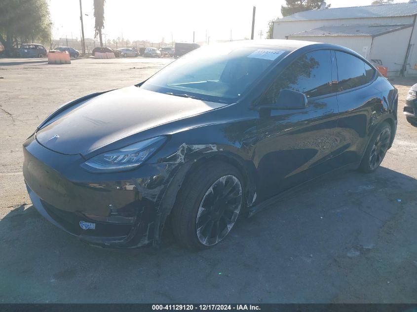 2021 Tesla Model Y Long Range Dual Motor All-Wheel Drive VIN: 5YJYGDEE2MF097316 Lot: 41129120