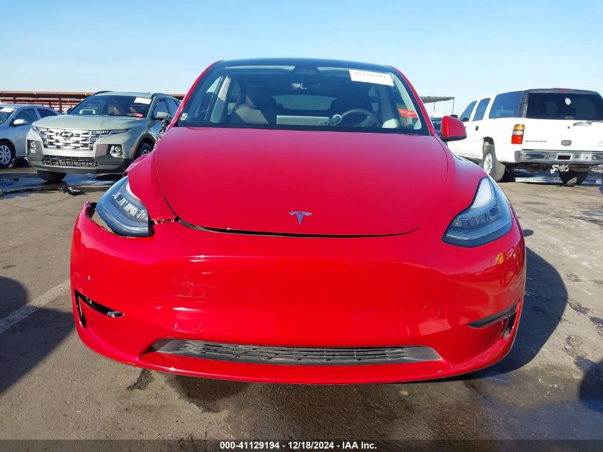 2020 Tesla Model Y Long Range Dual Motor All-Wheel Drive VIN: 5YJYGDEE8LF057269 Lot: 41129194