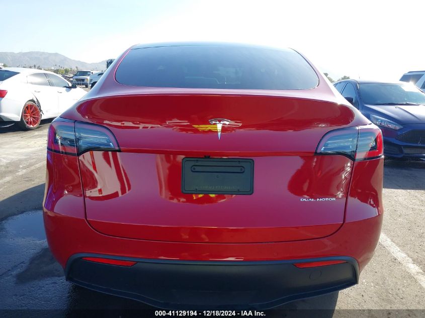 2020 Tesla Model Y Long Range Dual Motor All-Wheel Drive VIN: 5YJYGDEE8LF057269 Lot: 41129194