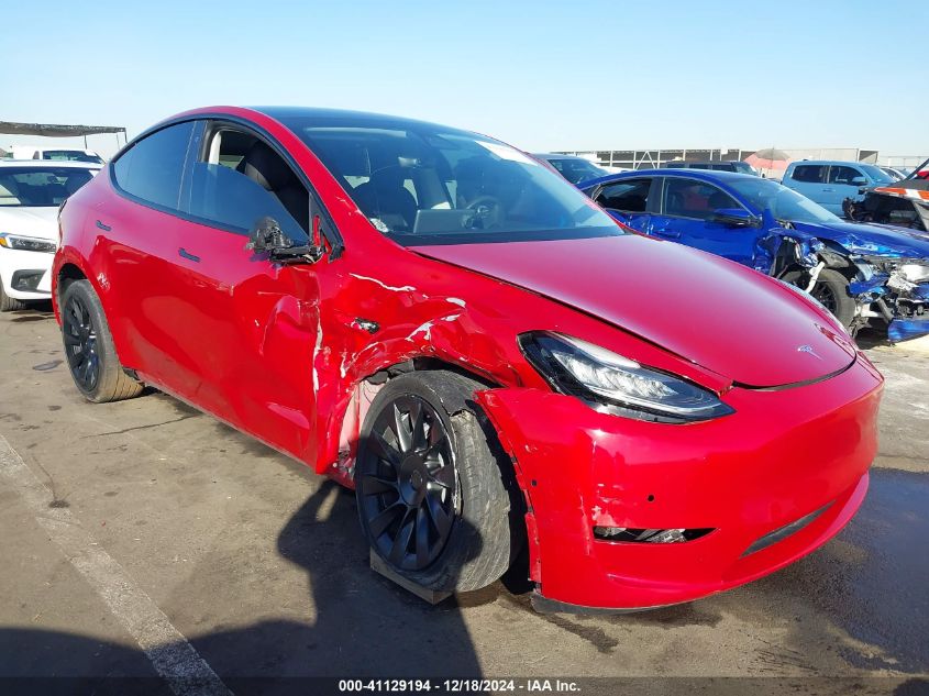 2020 Tesla Model Y Long Range Dual Motor All-Wheel Drive VIN: 5YJYGDEE8LF057269 Lot: 41129194