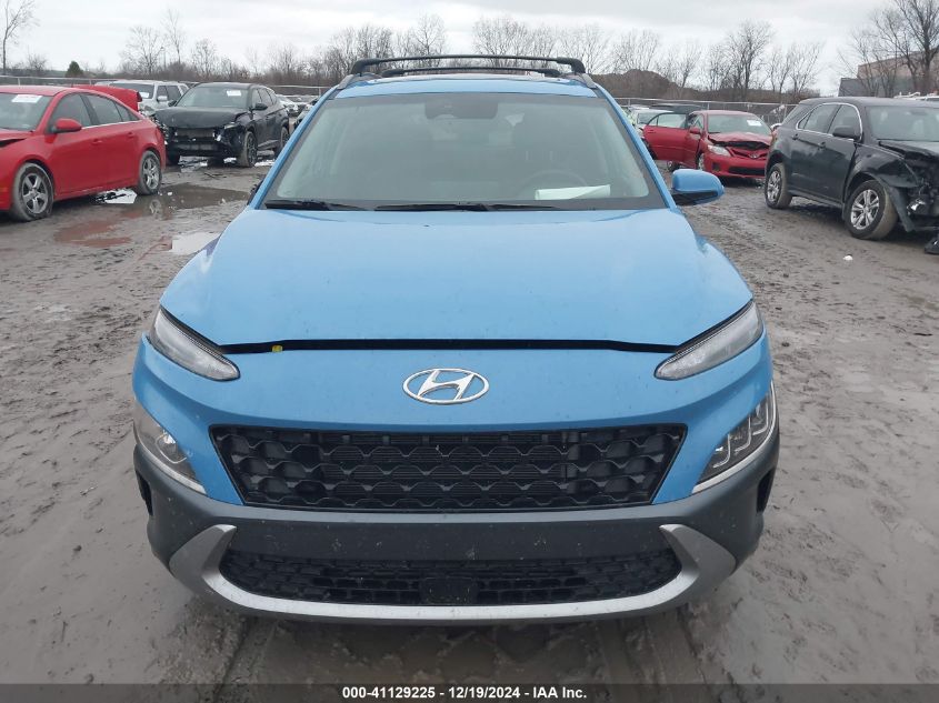 2022 Hyundai Kona Limited VIN: KM8K53A33NU789082 Lot: 41129225