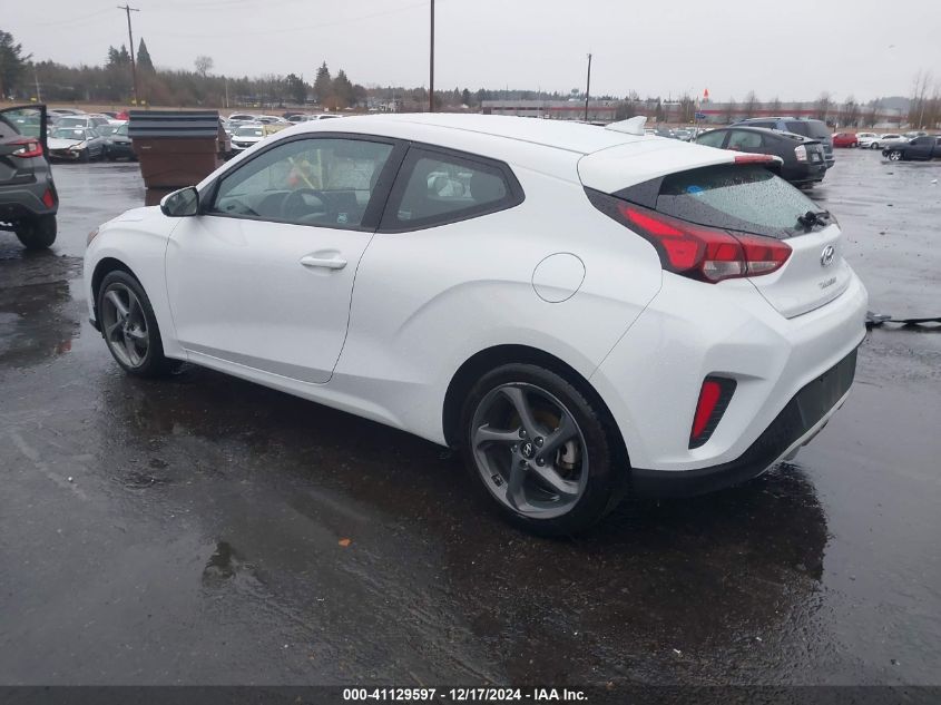 2019 Hyundai Veloster 2.0 VIN: KMHTG6AF2KU019655 Lot: 41129597