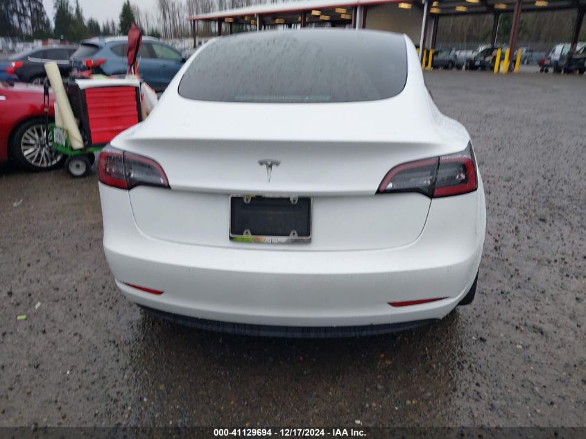 2021 Tesla Model 3 Standard Range Plus Rear-Wheel Drive VIN: 5YJ3E1EA4MF091139 Lot: 41129694