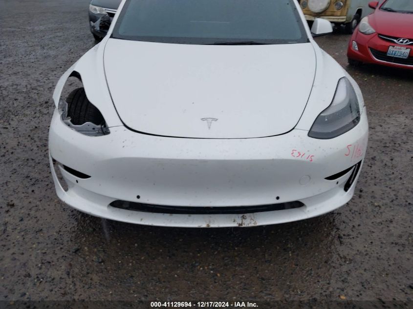 2021 Tesla Model 3 Standard Range Plus Rear-Wheel Drive VIN: 5YJ3E1EA4MF091139 Lot: 41129694