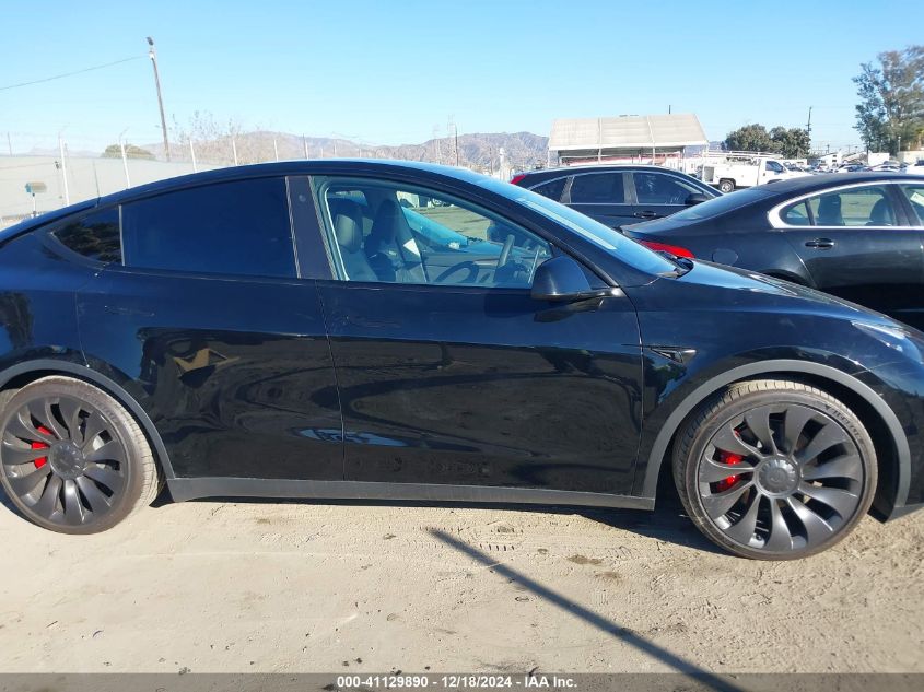 2023 Tesla Model Y Performance Dual Motor All-Wheel Drive VIN: 7SAYGDEF9PF761255 Lot: 41129890