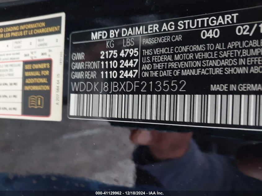 2013 MERCEDES-BENZ E 350 4MATIC - WDDKJ8JBXDF213552