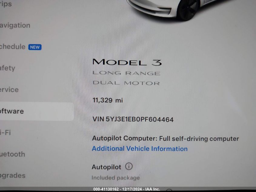 VIN 5YJ3E1EB0PF604464 2023 Tesla Model 3, Long Rang... no.7