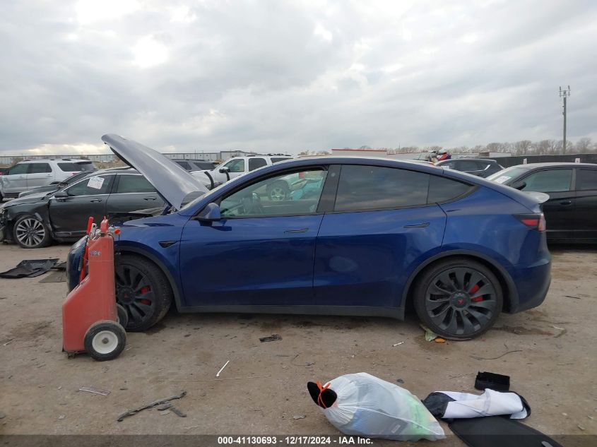 2023 Tesla Model Y Performance Dual Motor All-Wheel Drive VIN: 7SAYGDEF3PF755077 Lot: 41130693