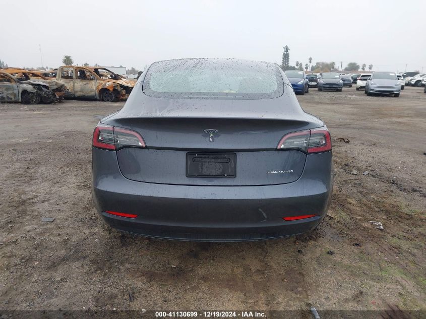 2022 Tesla Model 3 Long Range Dual Motor All-Wheel Drive VIN: 5YJ3E1EB3NF162955 Lot: 41130699