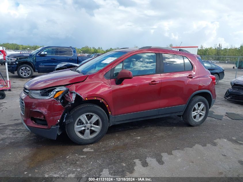 2021 Chevrolet Trax Awd Lt VIN: KL7CJPSBXMB342435 Lot: 41131024