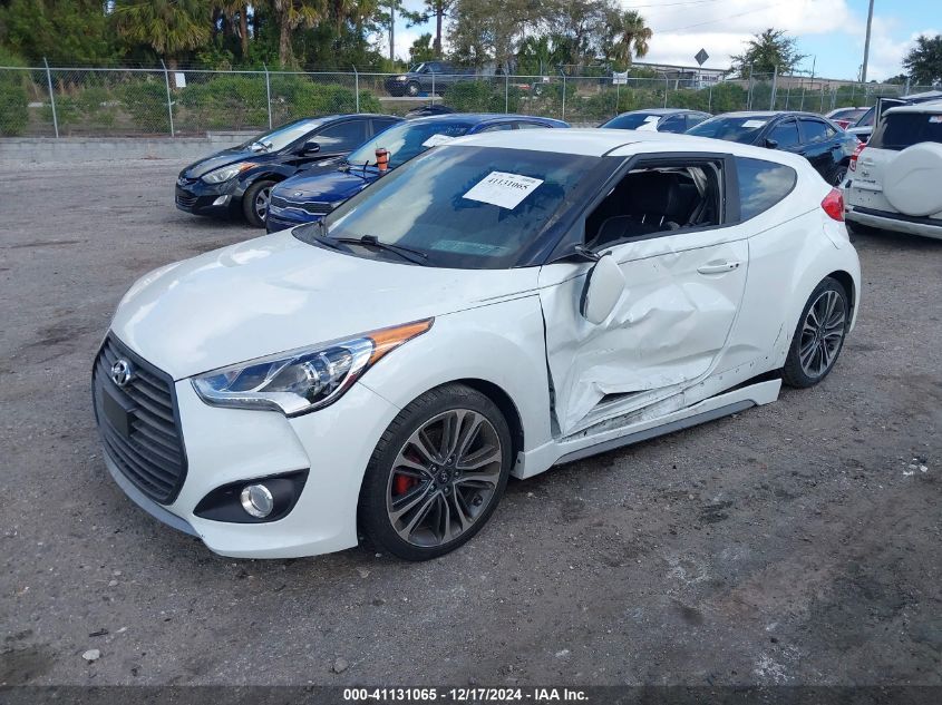 VIN KMHTC6AEXGU285726 2016 Hyundai Veloster, Turbo no.2