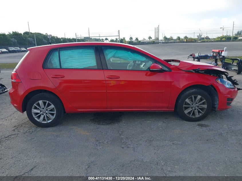 2017 VOLKSWAGEN GOLF VIN: 3VW217AUXHM030001