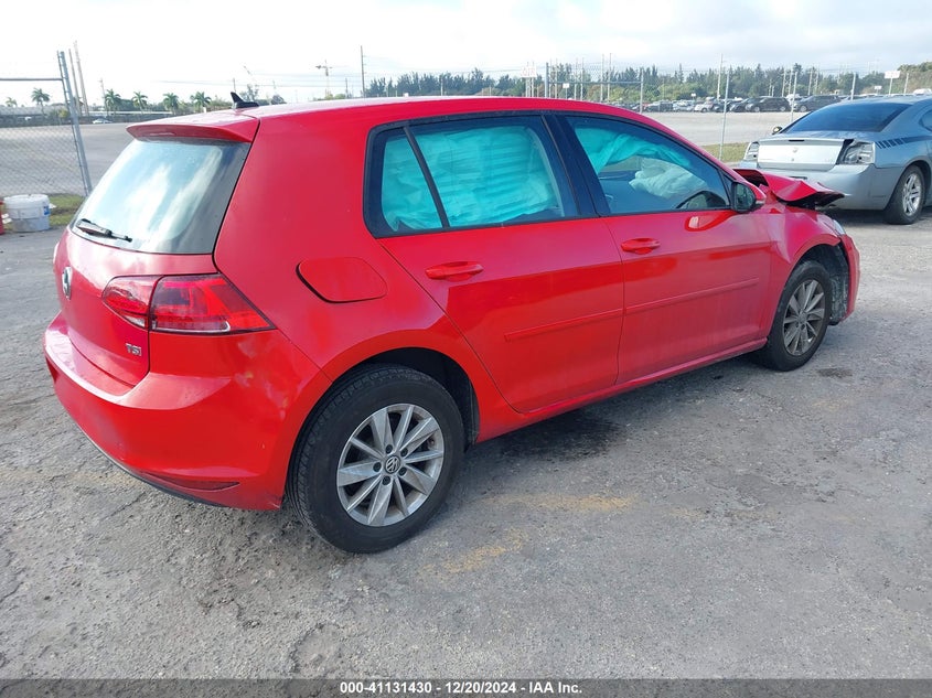 2017 VOLKSWAGEN GOLF VIN: 3VW217AUXHM030001