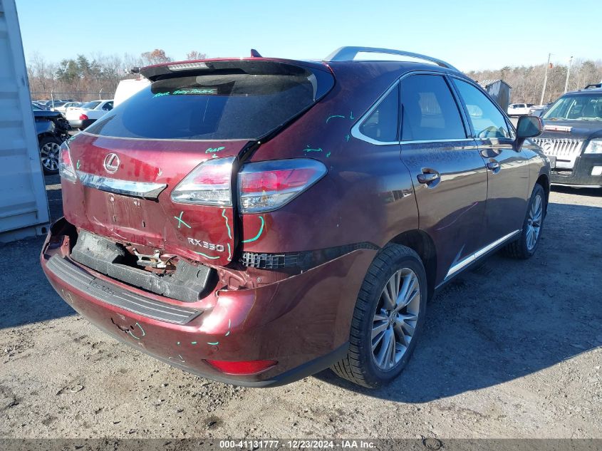 VIN 2T2BK1BA8DC216393 2013 Lexus RX, 350 no.4