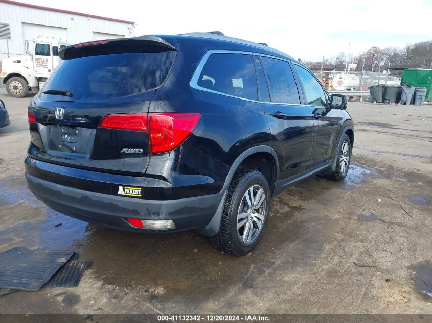 VIN 5FNYF6H52HB033874 2017 Honda Pilot, Ex-L no.4