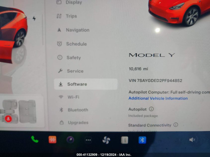 2023 Tesla Model Y Rwd VIN: 7SAYGDED2PF944852 Lot: 41132909