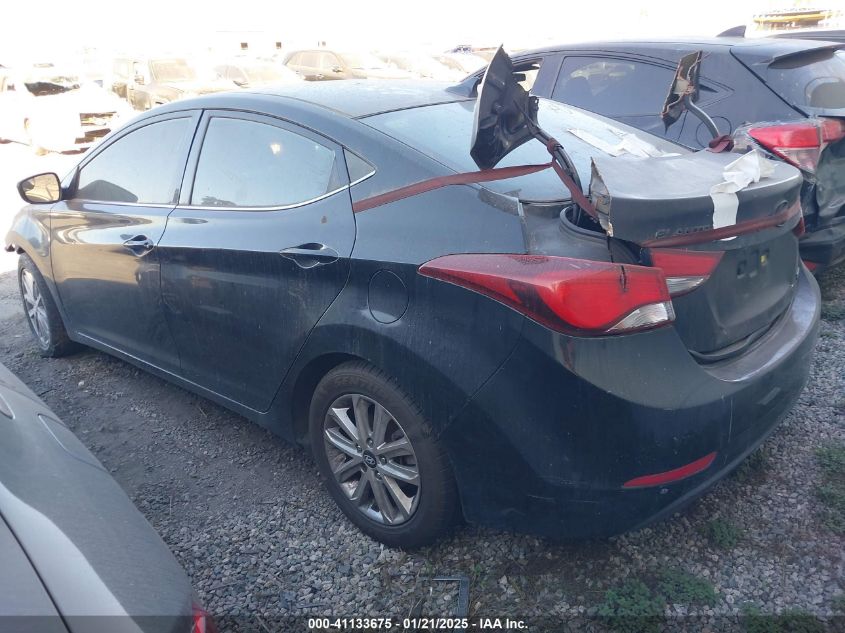 VIN KMHDH4AE1FU299541 2015 Hyundai Elantra, SE no.3