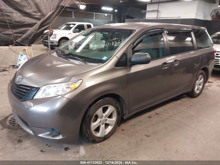 VIN 5TDZK3DC1DS282384 2013 Toyota Sienna, L V6 7 Pa... no.2