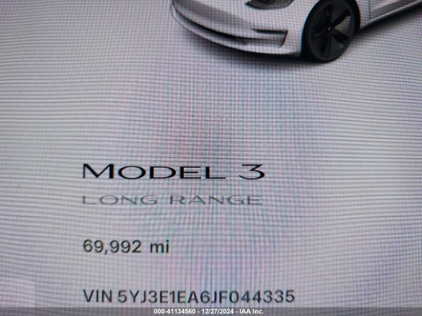 VIN 5YJ3E1EA6JF044335 2018 Tesla Model 3, Long Rang... no.7