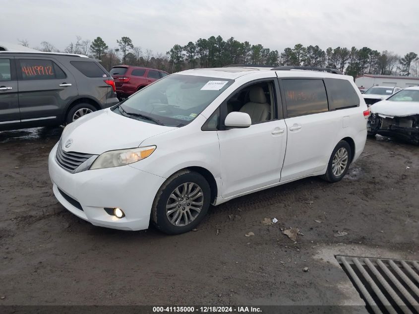 VIN 5TDYK3DC4ES435837 2014 Toyota Sienna, Xle V6 8... no.2