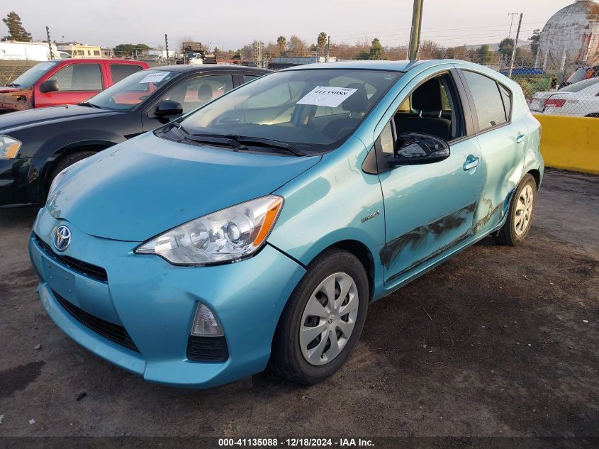 2012 Toyota Prius C Two VIN: JTDKDTB38C1010599 Lot: 41135088