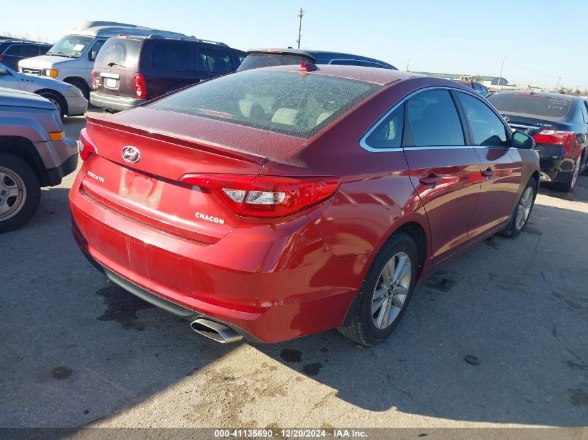 VIN 5NPE24AF9FH153157 2015 Hyundai Sonata, SE no.4