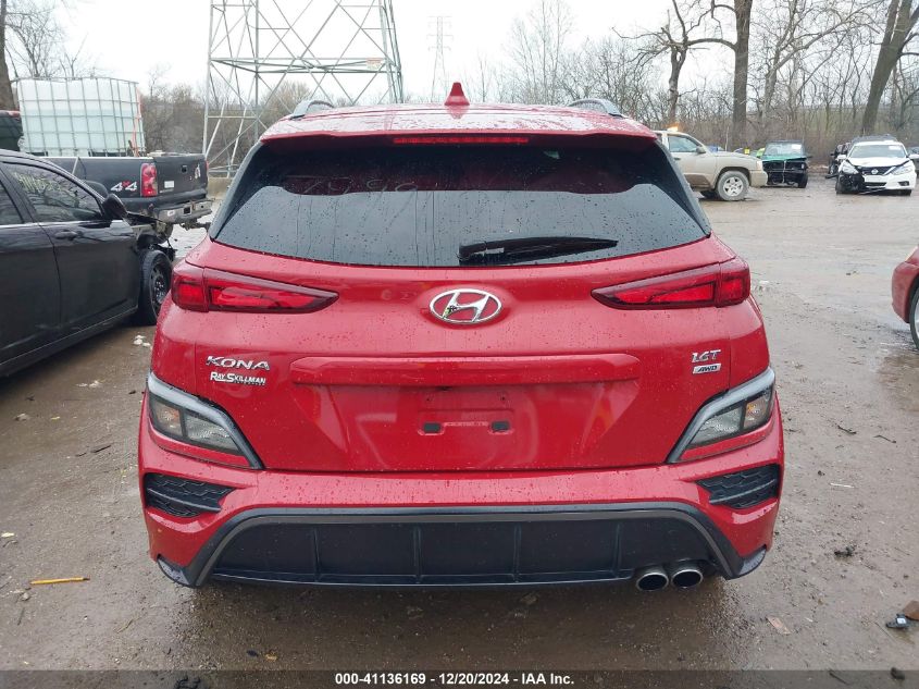 2022 Hyundai Kona N Line VIN: KM8K3CA39NU799962 Lot: 41136169