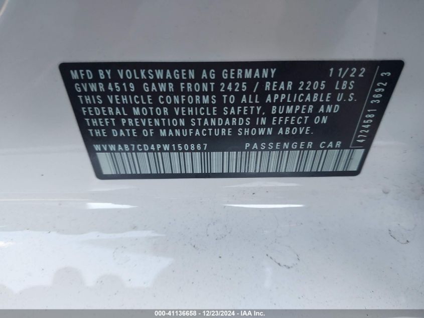 VIN WVWAB7CD4PW150867 2023 Volkswagen Golf R, 2.0T... no.9