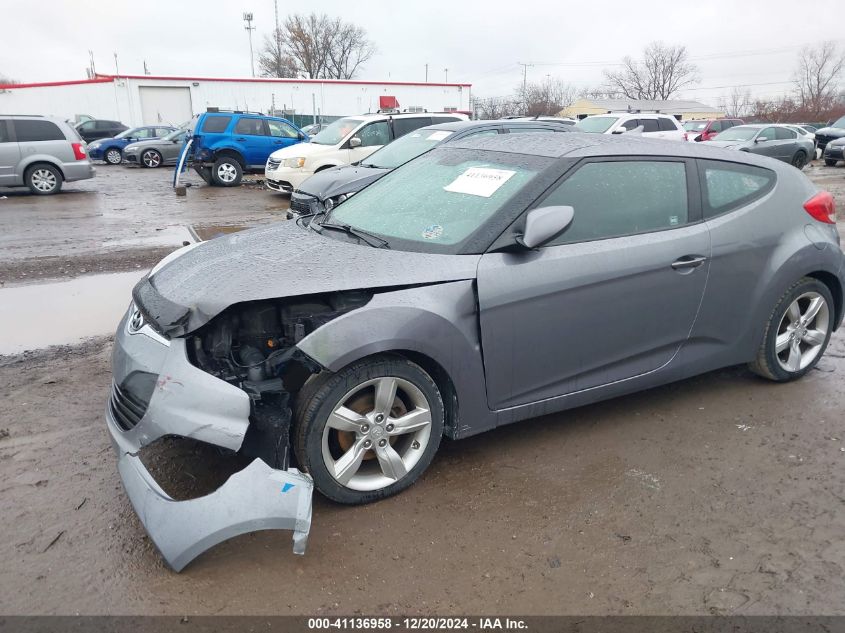 2012 Hyundai Veloster Black Int VIN: KMHTC6AD8CU051568 Lot: 41136958