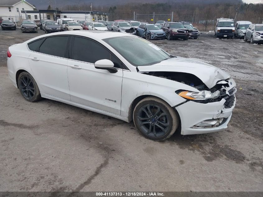 VIN 3FA6P0LU4JR197475 2018 Ford Fusion, Hybrid SE no.1