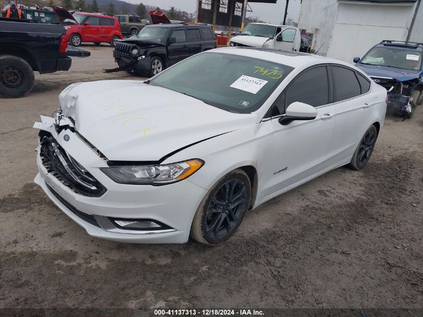 VIN 3FA6P0LU4JR197475 2018 Ford Fusion, Hybrid SE no.2