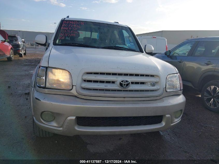 2003 Toyota Sequoia Sr5 V8 VIN: 5TDZT34A33S147241 Lot: 41137587