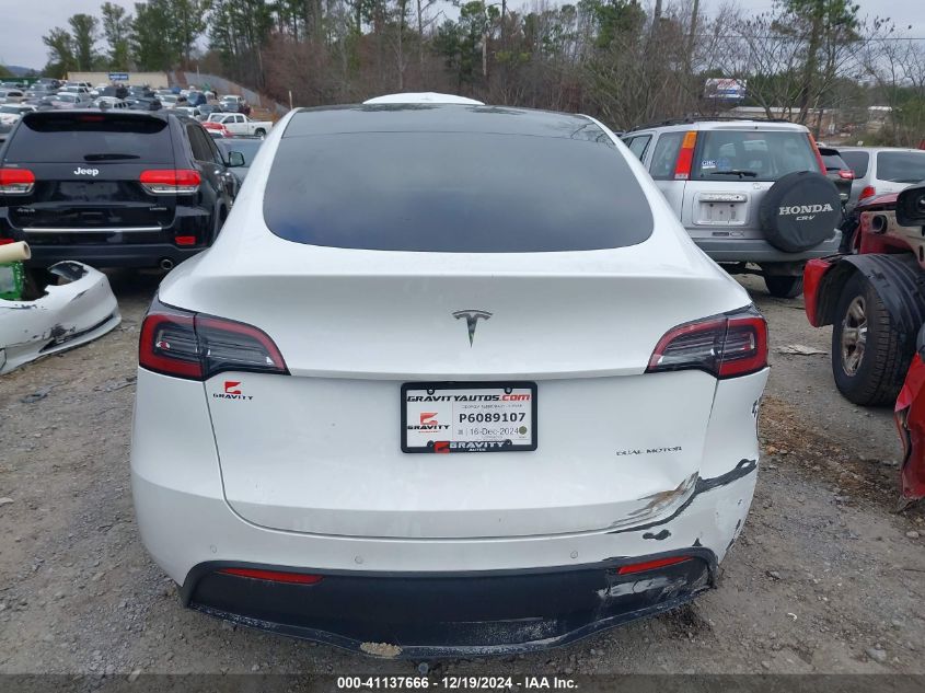 2021 Tesla Model Y Long Range Dual Motor All-Wheel Drive VIN: 5YJYGDEE0MF199164 Lot: 41137666