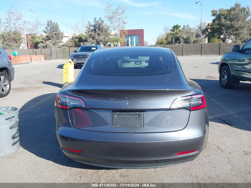 2019 Tesla Model 3 Long Range/Performance VIN: 5YJ3E1EB3KF406552 Lot: 41138383