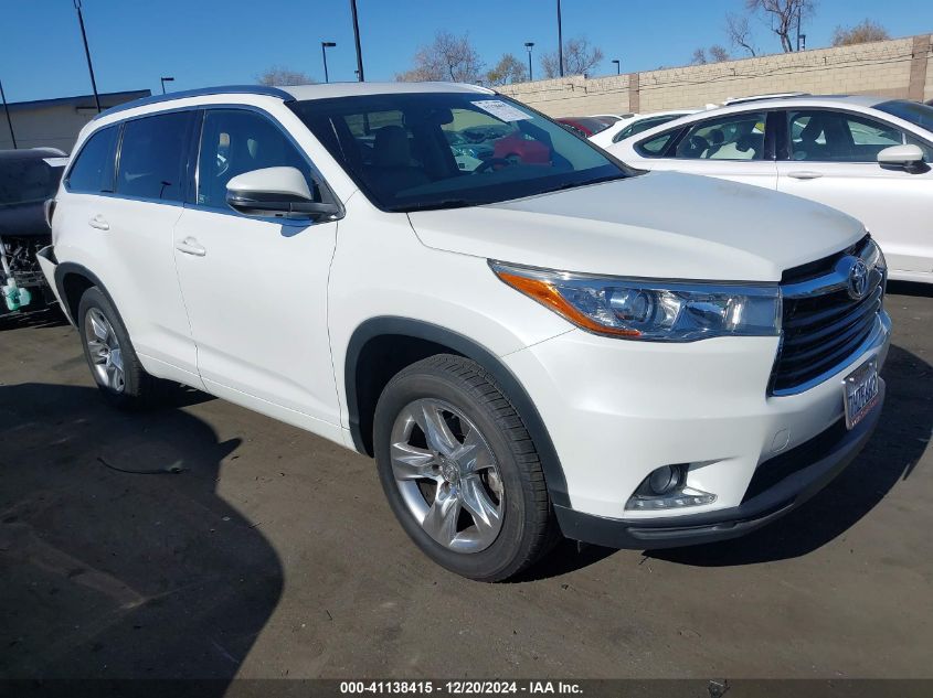 2015 TOYOTA HIGHLANDER LIMITED V6 - 5TDYKRFH2FS048345