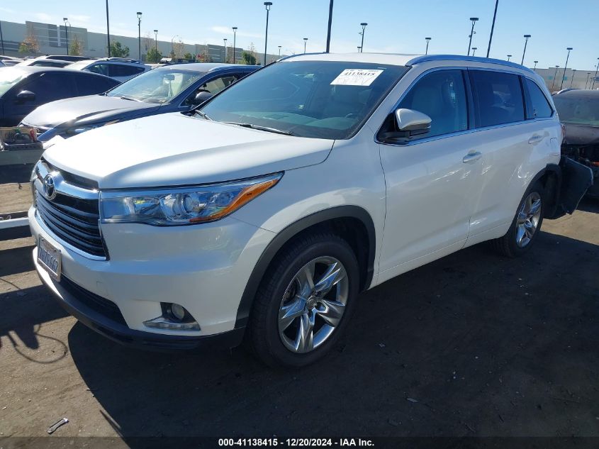 2015 TOYOTA HIGHLANDER LIMITED V6 - 5TDYKRFH2FS048345