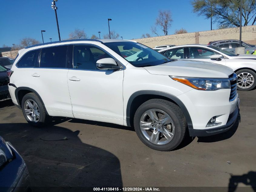 2015 TOYOTA HIGHLANDER LIMITED V6 - 5TDYKRFH2FS048345