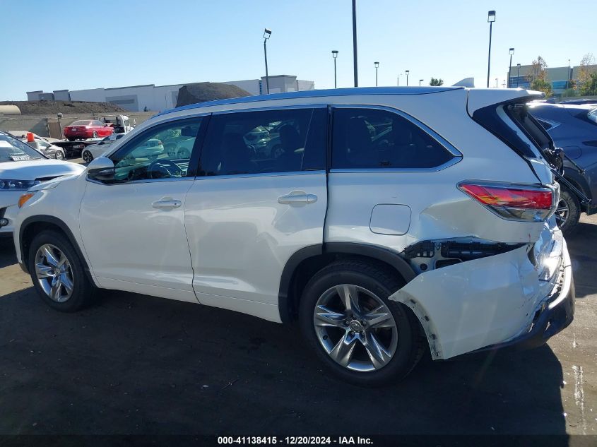 2015 TOYOTA HIGHLANDER LIMITED V6 - 5TDYKRFH2FS048345