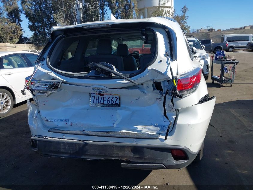 2015 TOYOTA HIGHLANDER LIMITED V6 - 5TDYKRFH2FS048345