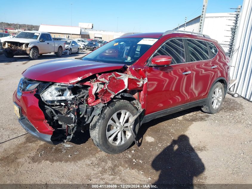 VIN KNMAT2MT6FP562139 2015 Nissan Rogue, SV no.2