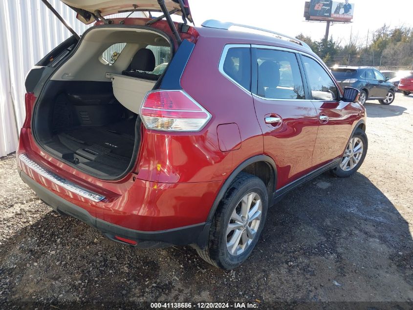 VIN KNMAT2MT6FP562139 2015 Nissan Rogue, SV no.4