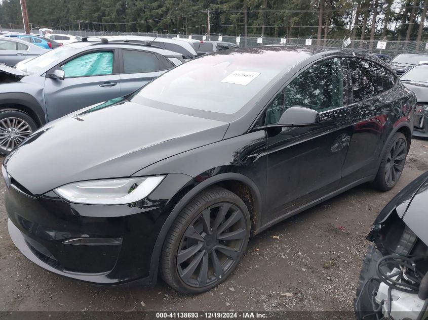 2023 Tesla Model X Dual Motor All-Wheel Drive/Standard Range VIN: 7SAXCBE5XPF378315 Lot: 41138693