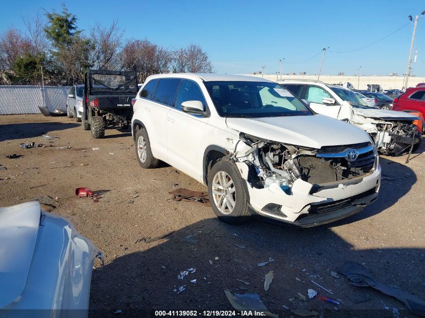 2016 TOYOTA HIGHLANDER LE - 5TDZARFH4GS020796