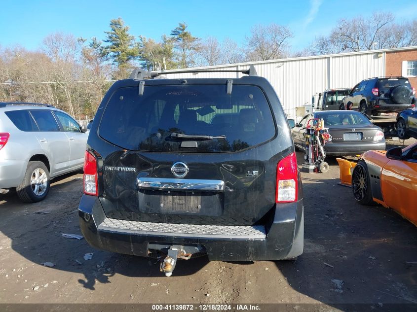 2010 Nissan Pathfinder Le VIN: 5N1AR1NB0AC610938 Lot: 41139872