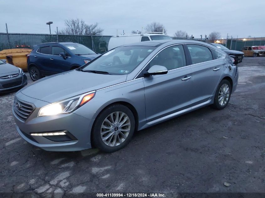 VIN 5NPE34AF2FH043645 2015 Hyundai Sonata, Limited no.2